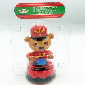 Solar Drumming Bear Christmas House